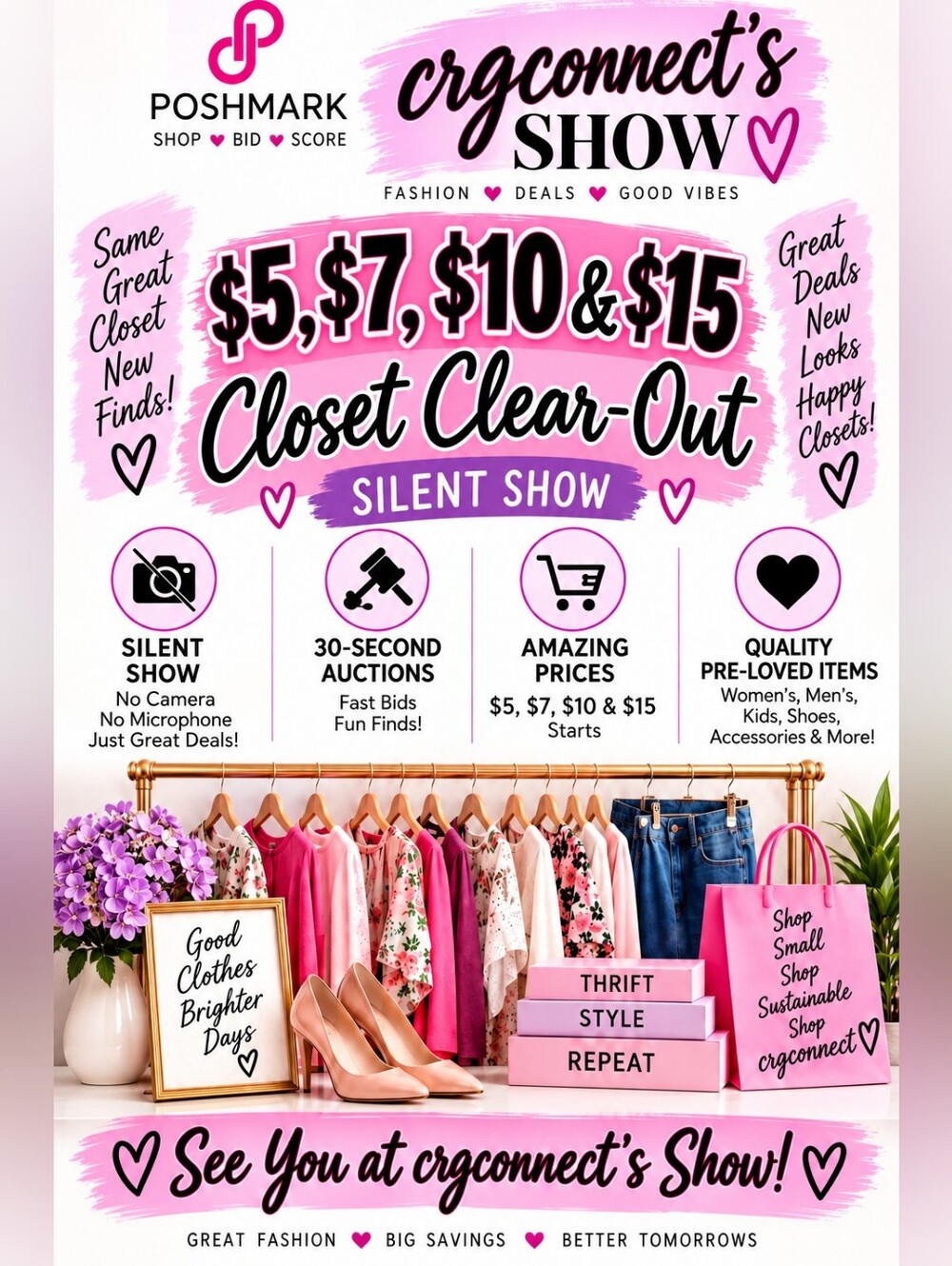 9/24/26 - $5, $7, $10 & $15 Closet Clear-Out Silent Show